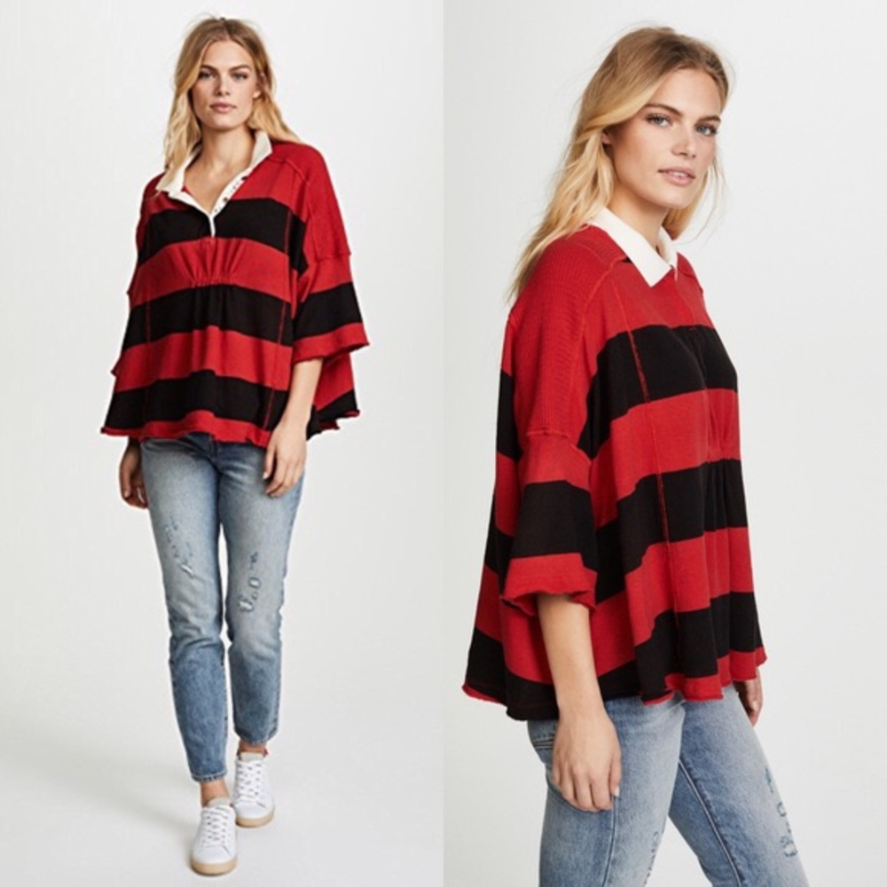 We The Free Yuki Striped Rugby Top